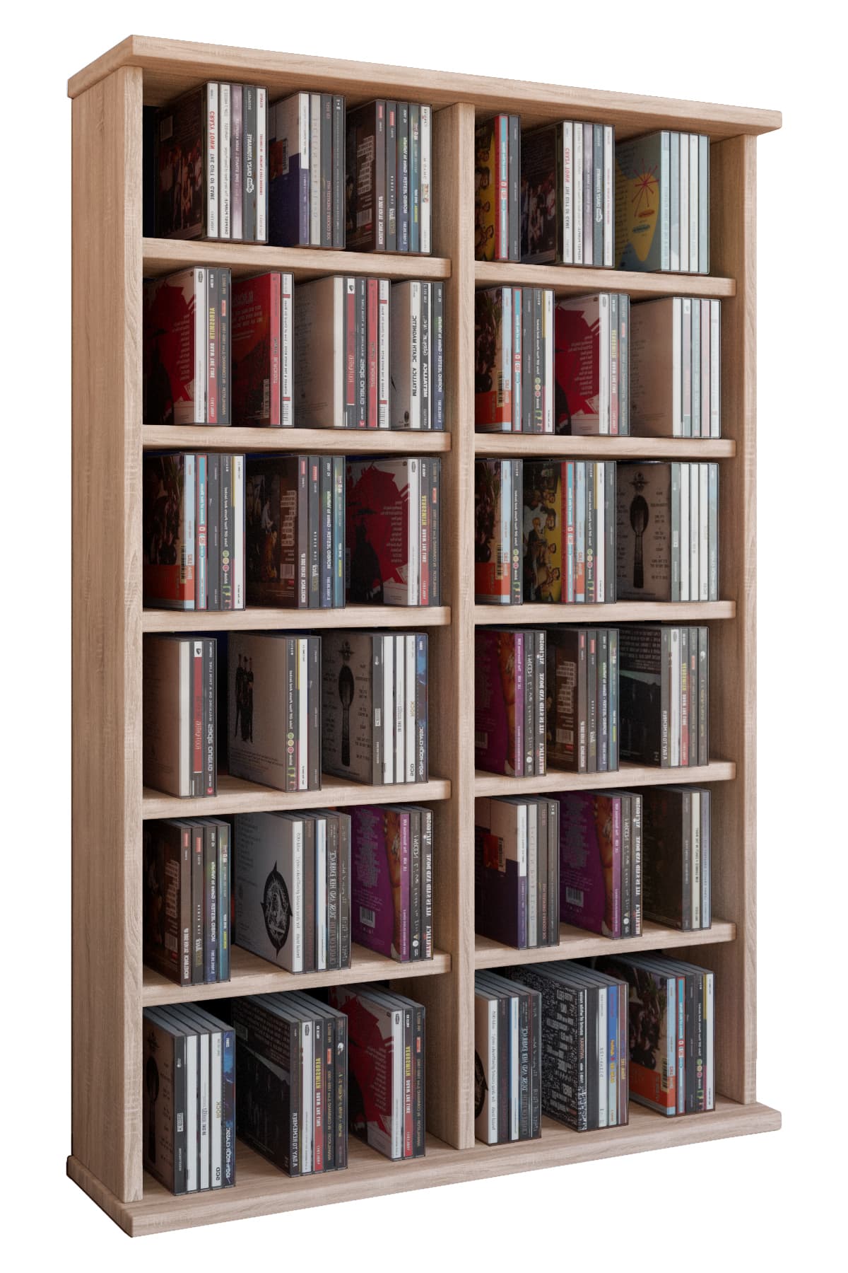 Ronul Regal CD-Turm 12 Fächer Sonoma-Eiche dekor.
