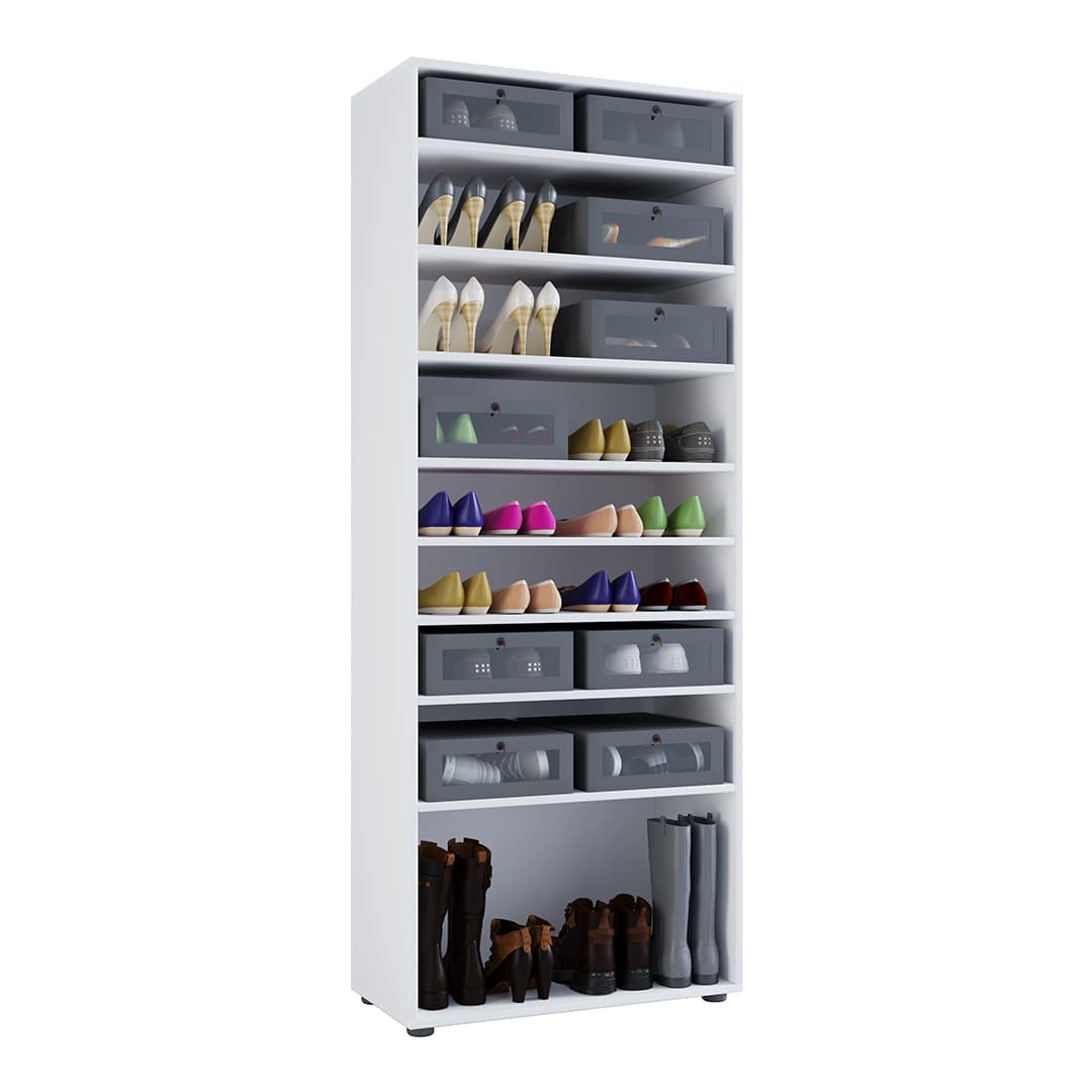 Vandol I Schuhschrank 9 Fächer Weiß.