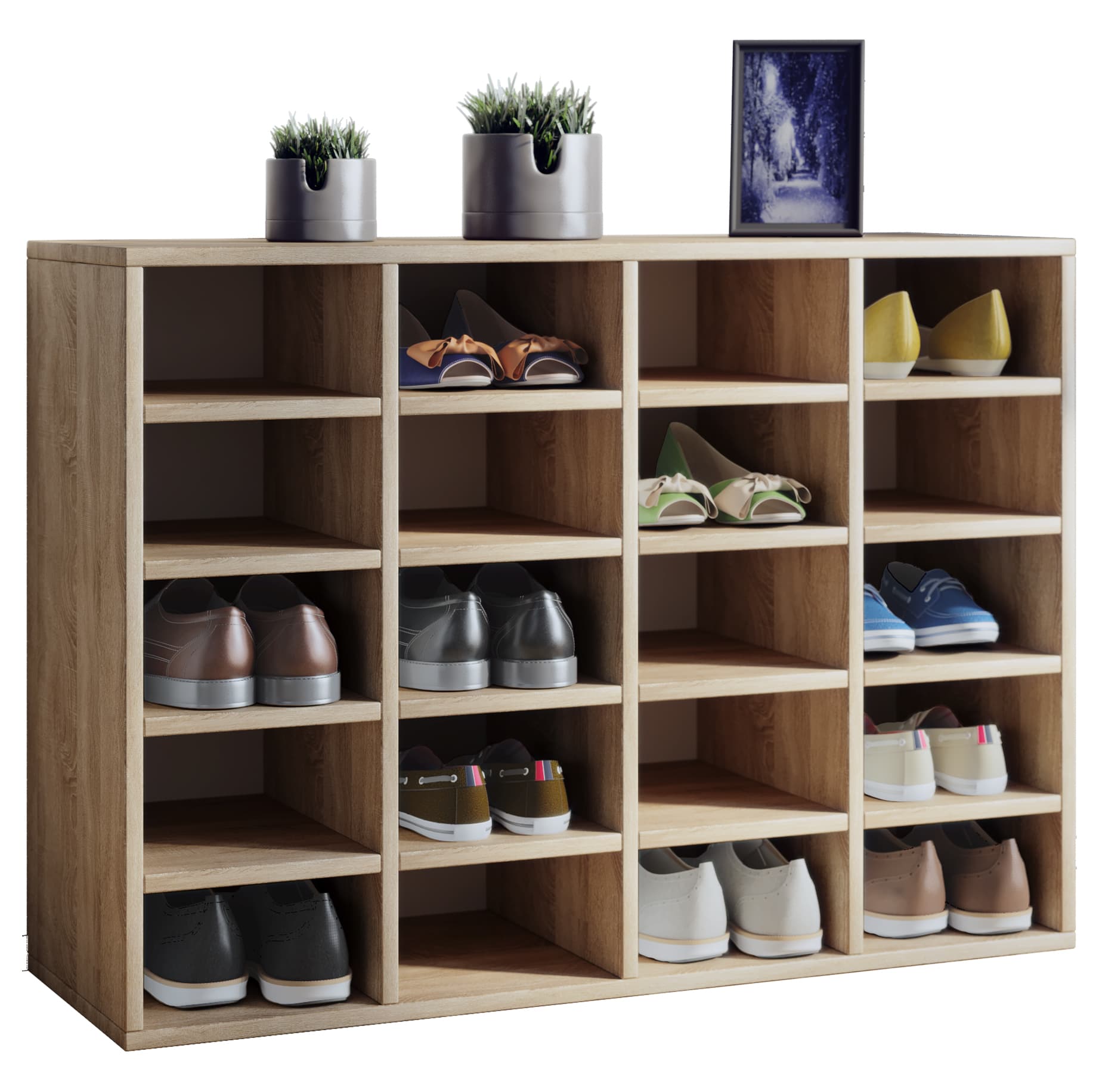 Hinsol L Schuhschrank 20 Fächer Sonoma-Eiche dekor.