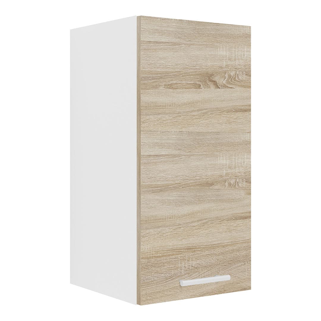 Esilo Küchenoberschrank 30 cm 1 Tür weiß, Eiche Dekor.