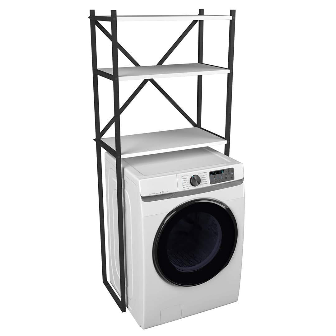 Insasi Kleiderschrank Schrank für Waschmaschine weiß.