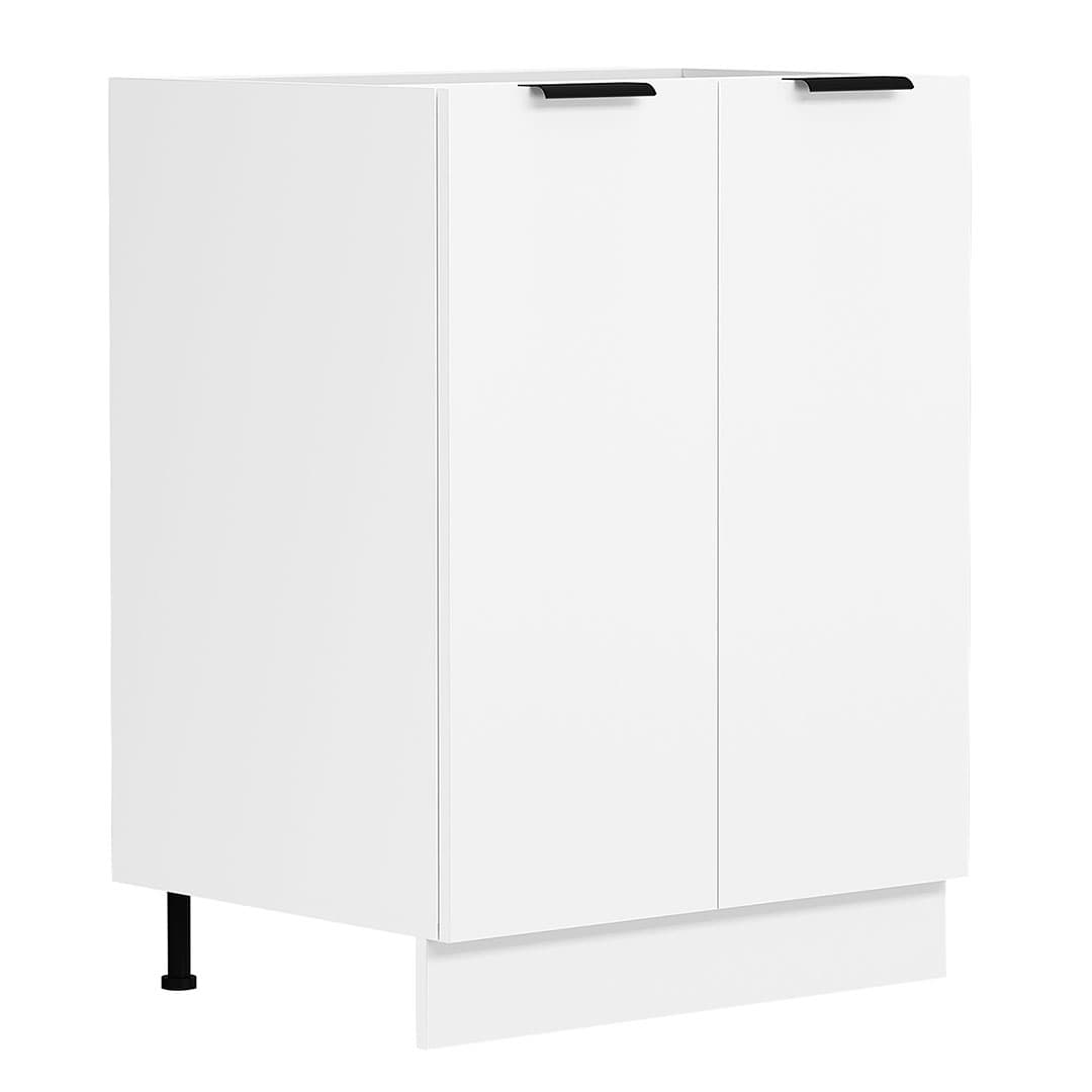 Fasola Küchenunterschrank 60 cm 2 Türen weiß.