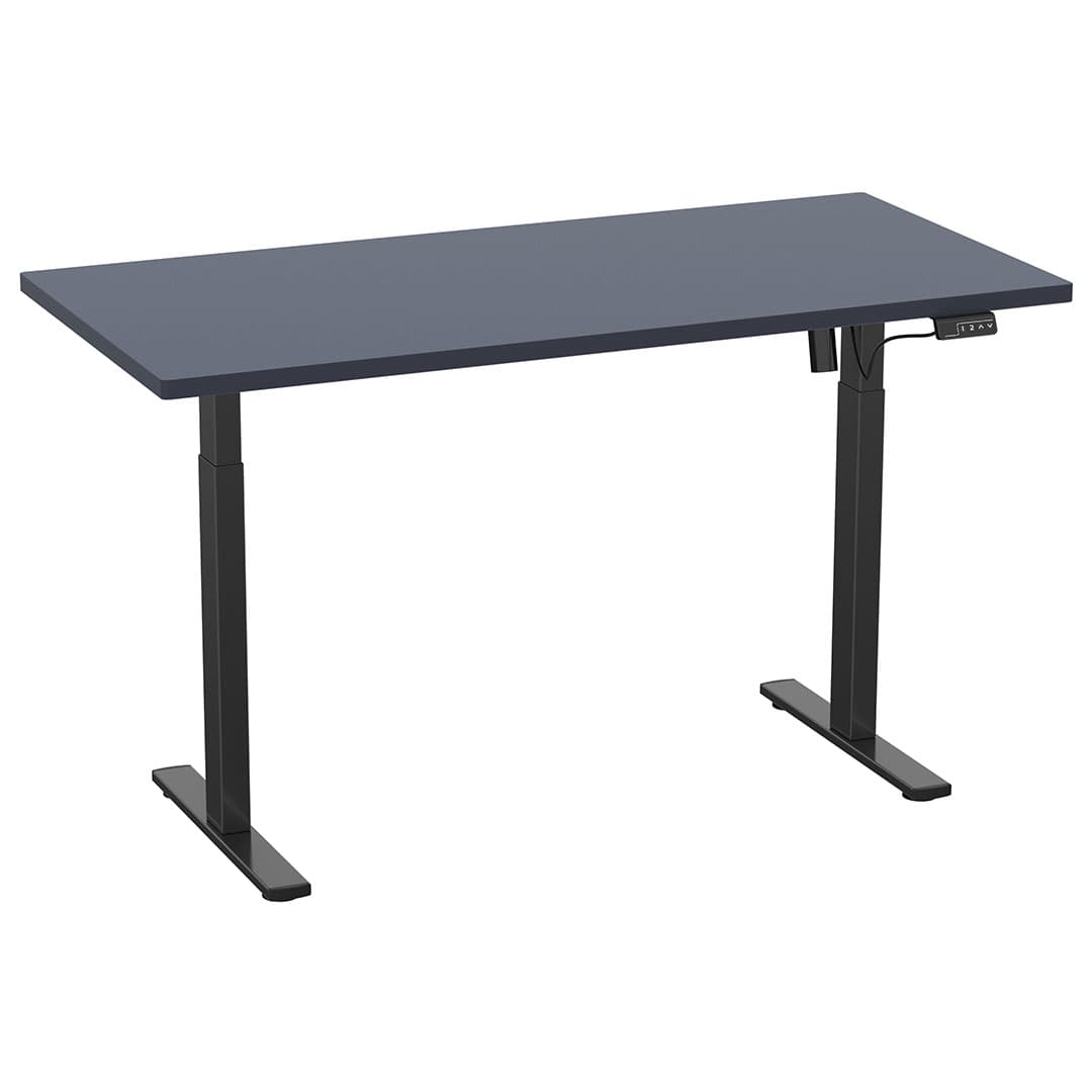 LonaE Schreibtisch elektrische Höhenverstellfunktion 110x50x71-120cm anthrazit, schwarz.