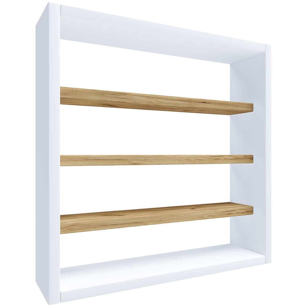 Esaldi Küchenregale 40 cm 4 Ablagen weiß, Eiche dekor.