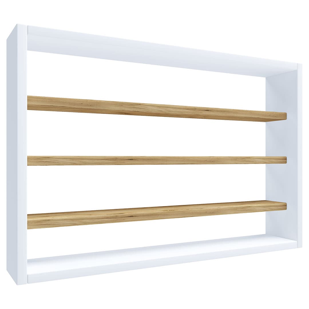 Esaldi Küchenregale 60 cm 4 Ablagen weiß, Eiche dekor.