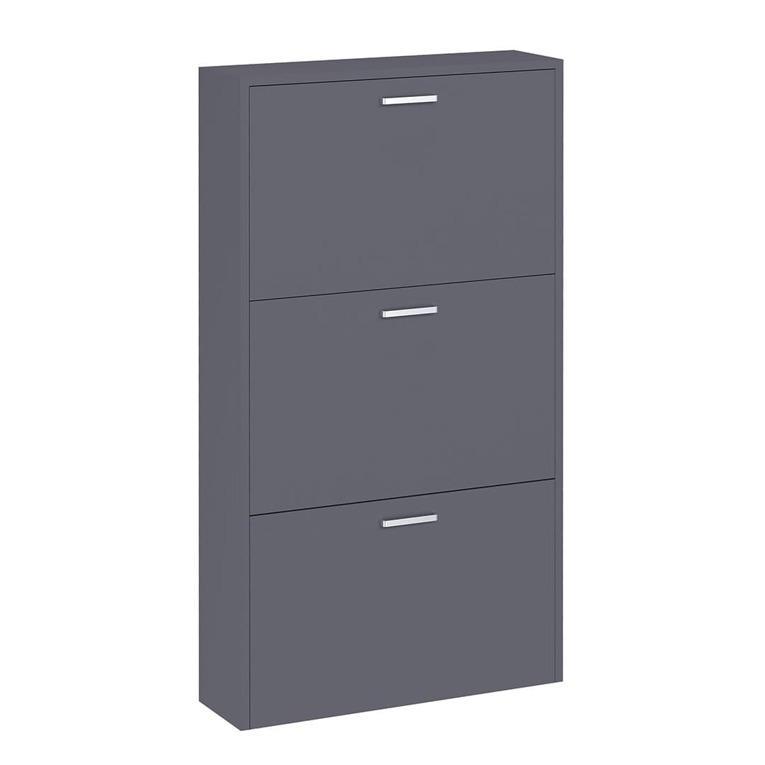 SulosM Schuhschrank 3 Türen anthrazit.