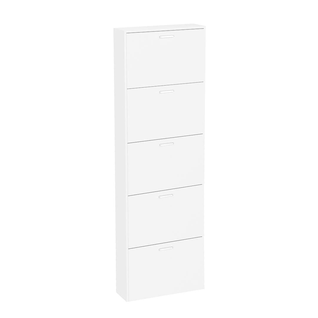 SulosXL Schuhschrank 5 Türen weiß.