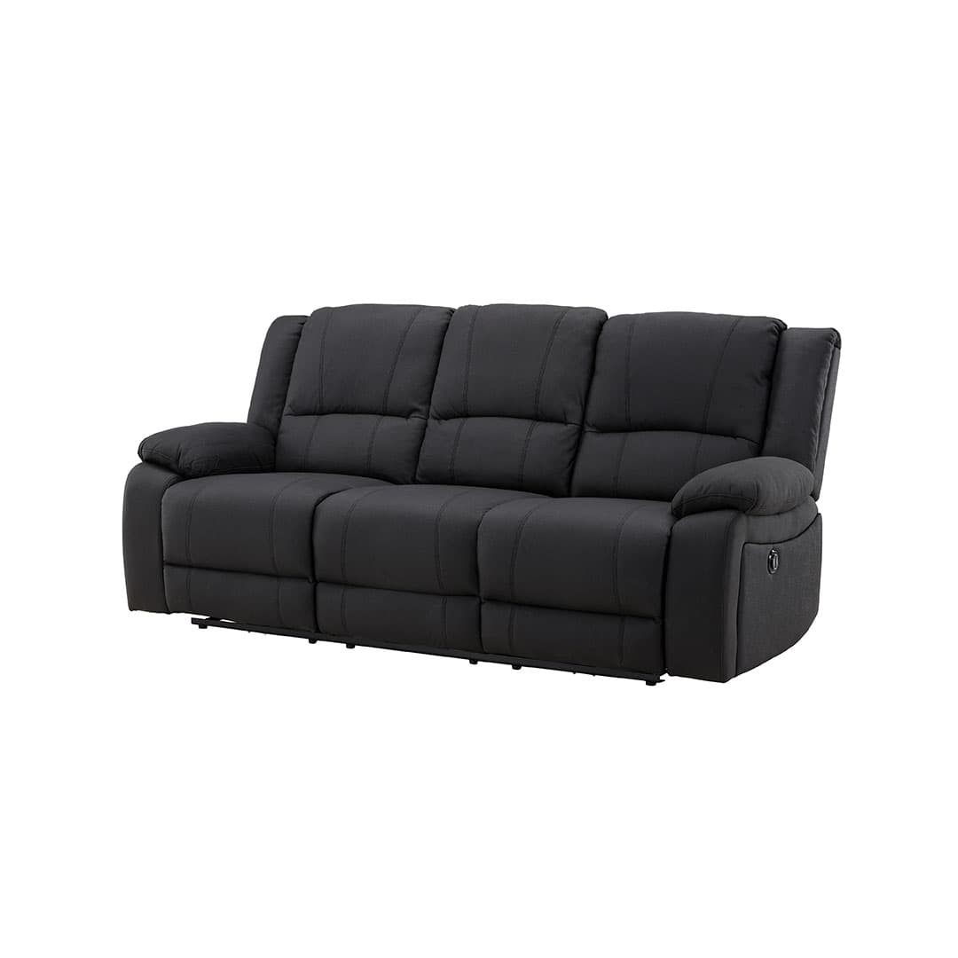 Singapore Sofa 3-Sitzer Sessel schwarz.