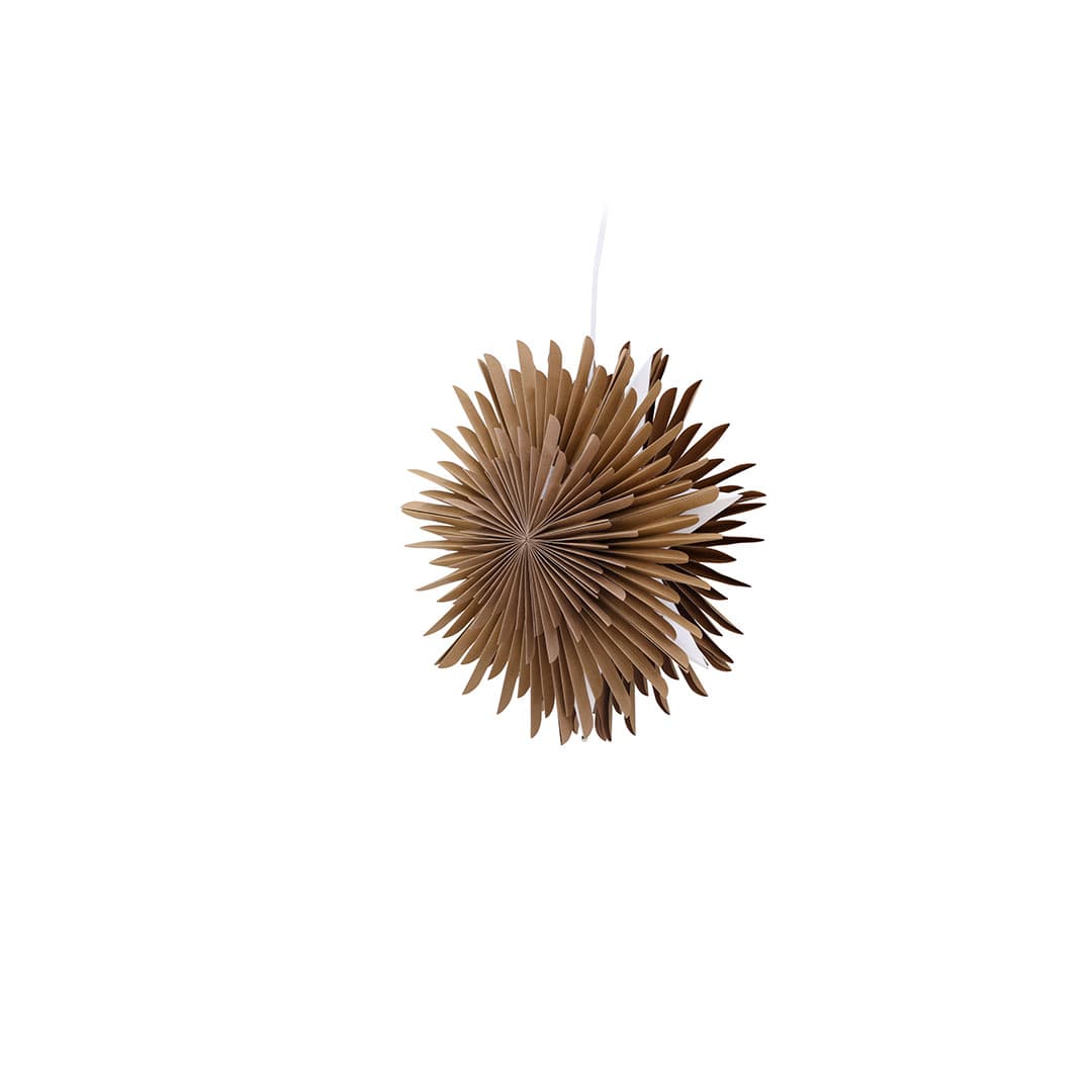 Sälen Weihnachtsstern mit Licht Papier Ø35 cm Pendelleuchte braun.