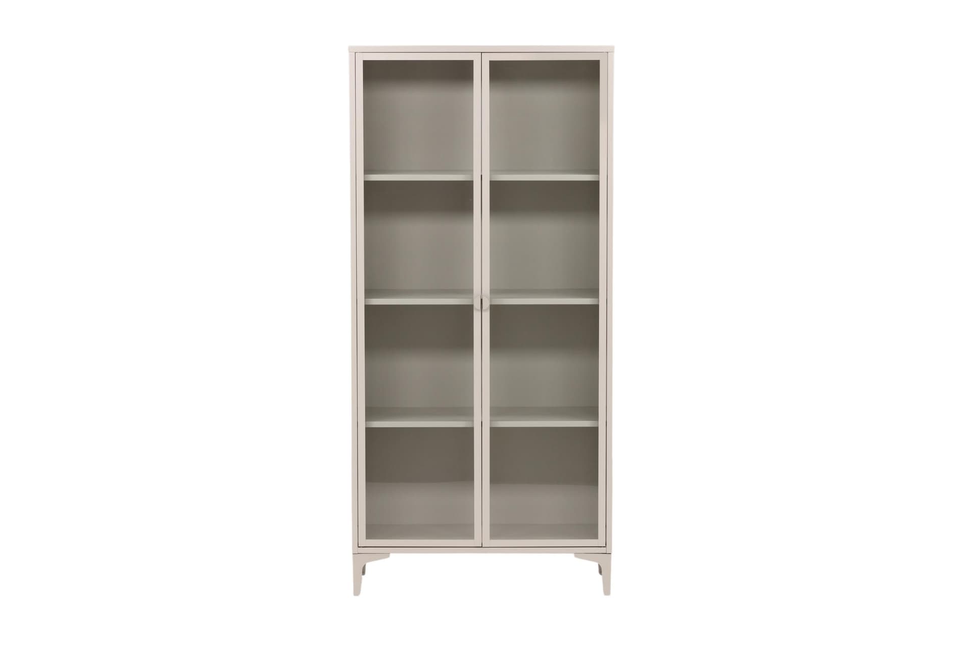 Piring Vitrinenschrank 2 Glastüren beige.