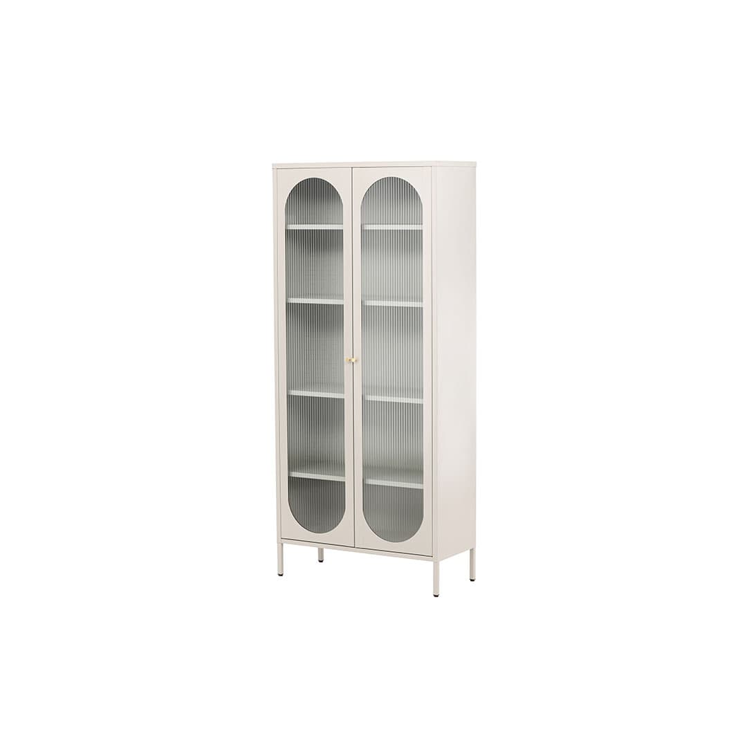 Lima Vitrinenschrank 2 Türen beige.