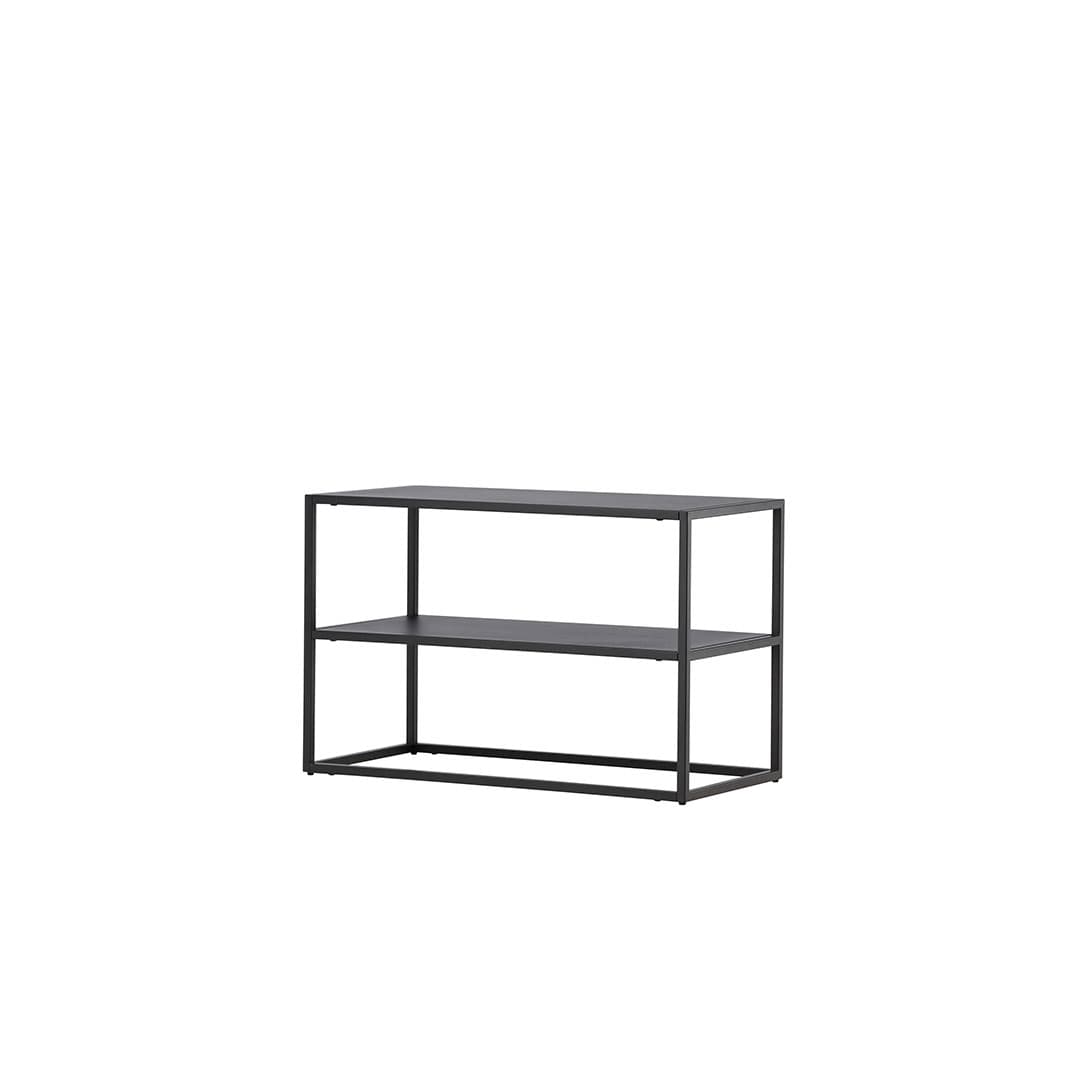 Curitiba Schuhschrank Metall 2 Regale schwarz.