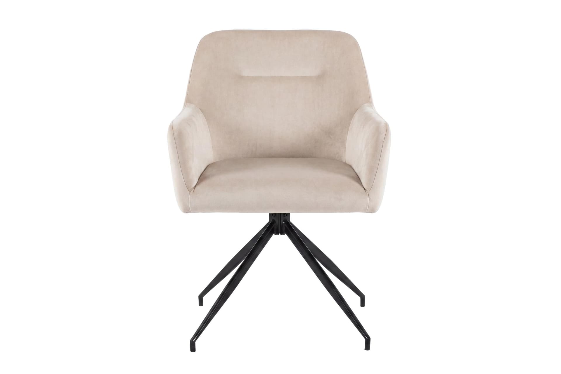 Moon Esszimmerstuhl mit 360°-Drehfunktion Samt beige.