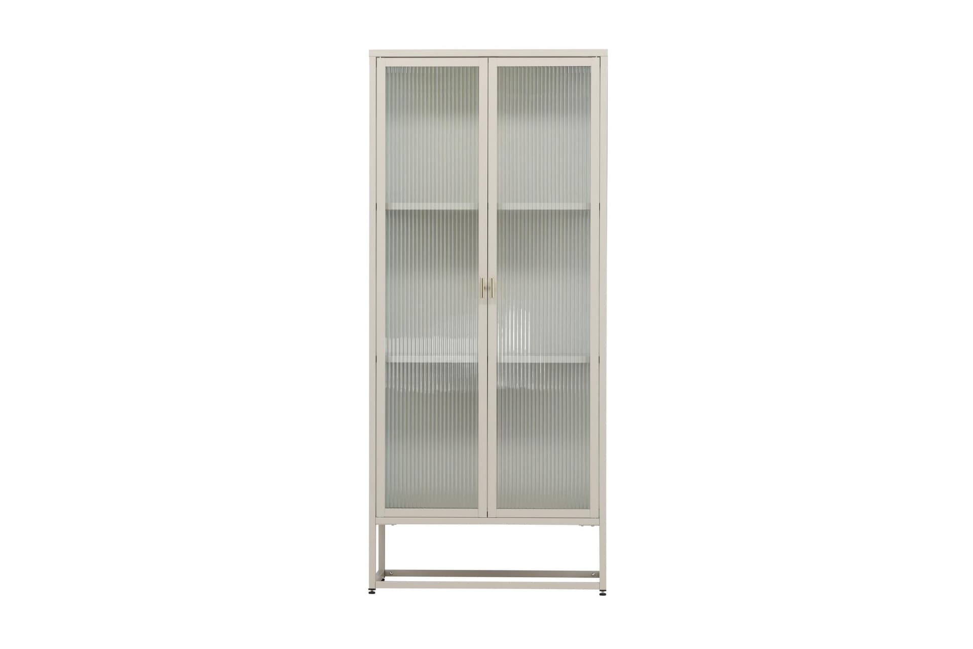 Garis Vitrinenschrank 2 Glastüren beige.