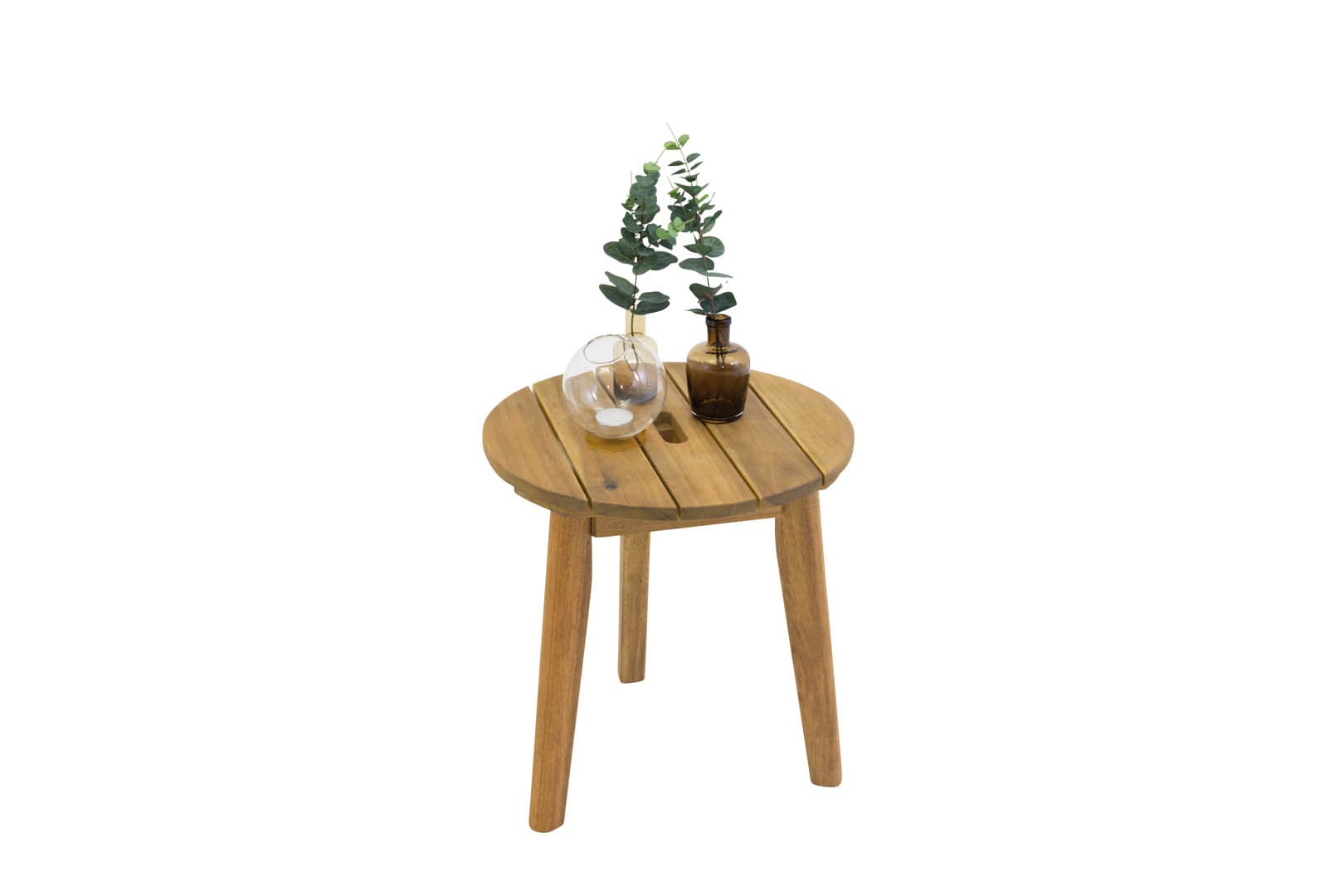 Chania Beistelltisch Ø40cm Akazie.
