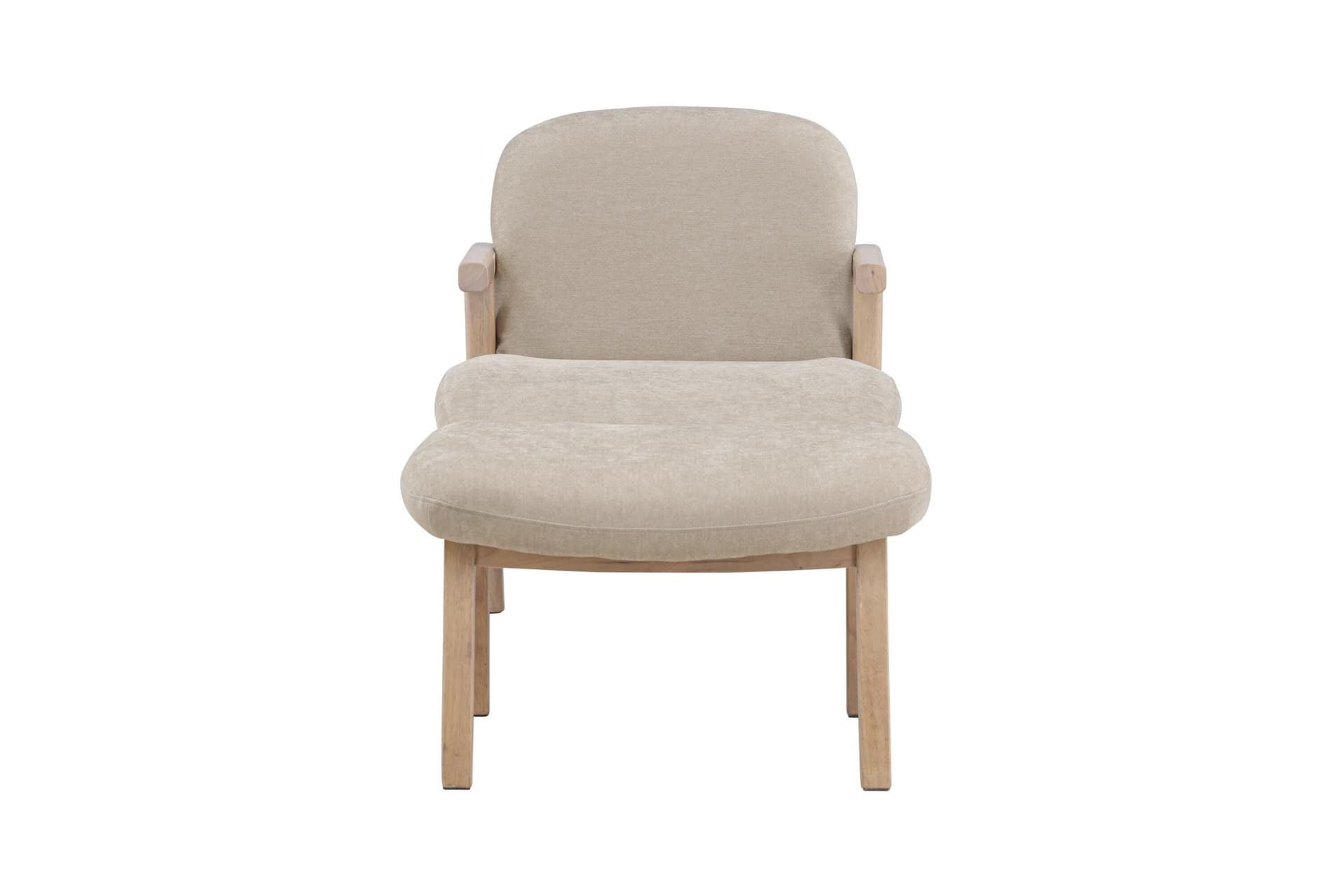 Rile Sessel mit Fußhocker beige.