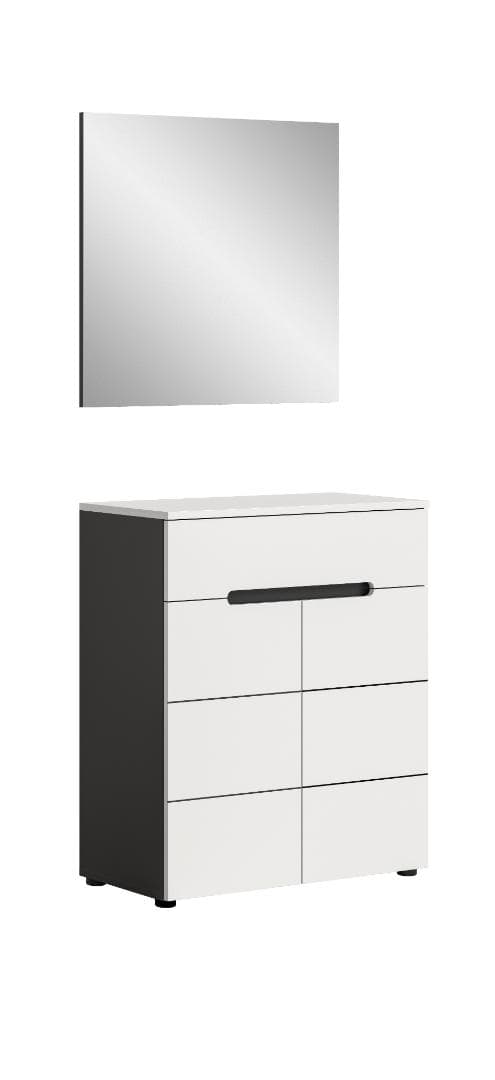 Canu Garderobenmöbel Set C38 weiß, grau.
