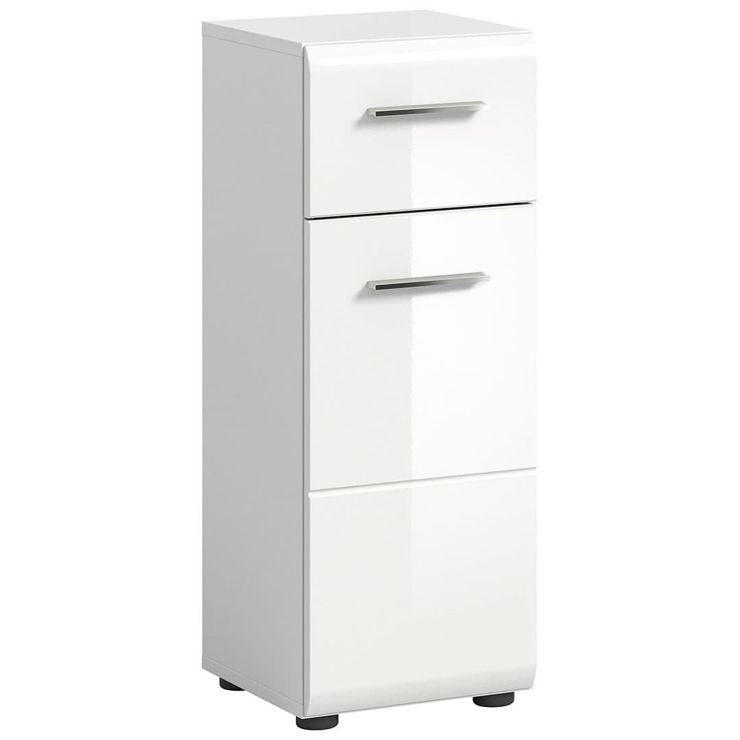 Ice Badschrank 1 Schublade 1 Tür weiß Hochglanz.