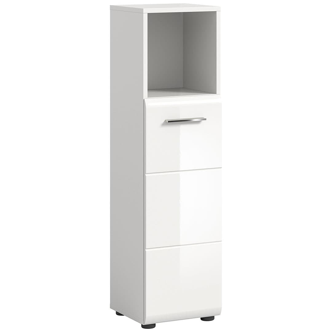 Ice Badschrank 1 Tür 1 Fach weiß Hochglanz.