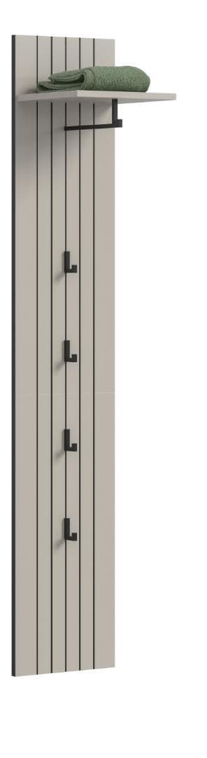 Station Wandgarderobe 4 Haken Kaschmir Dekor.