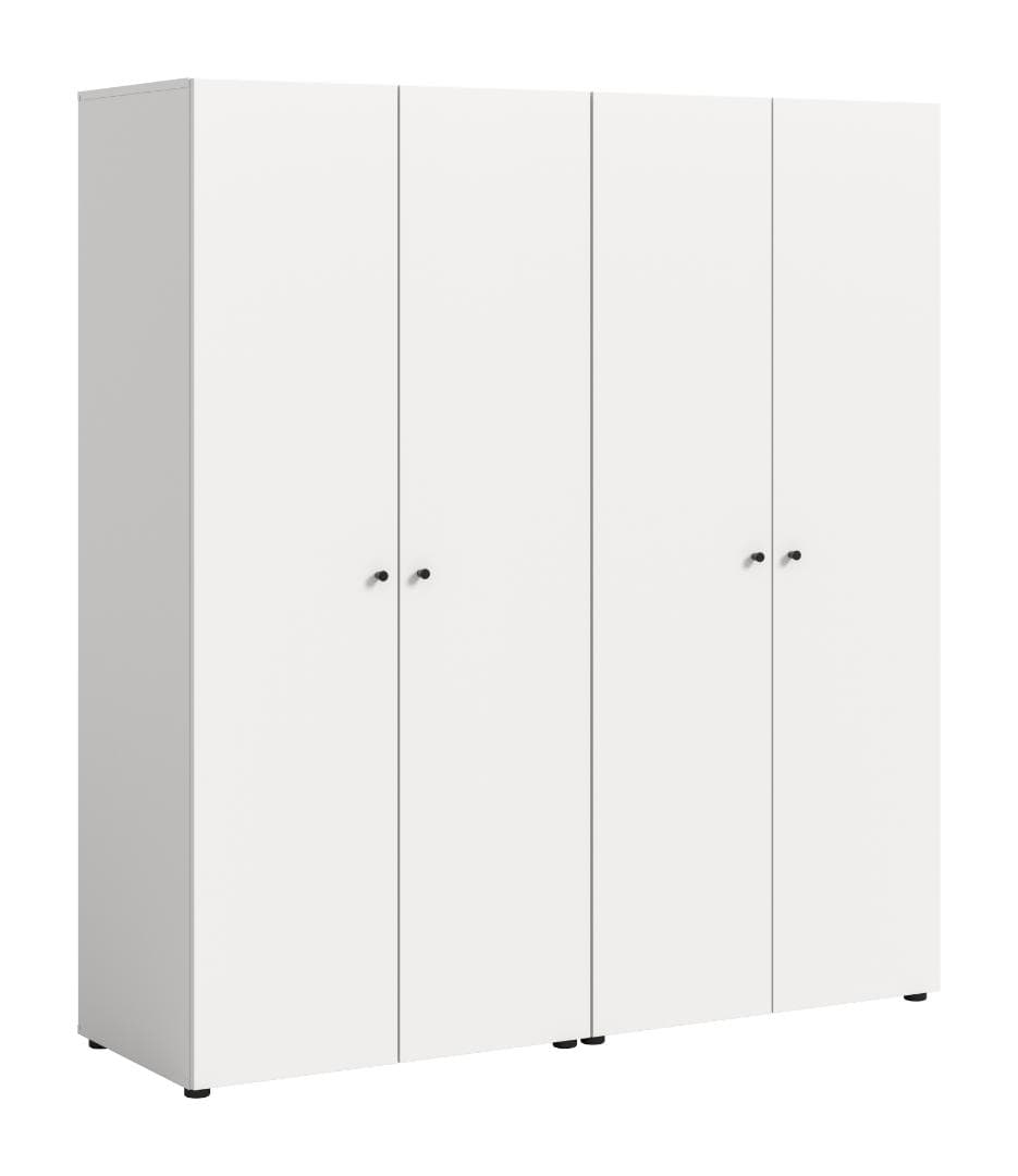Darwin Kleiderschrank 4 Türen weiß.