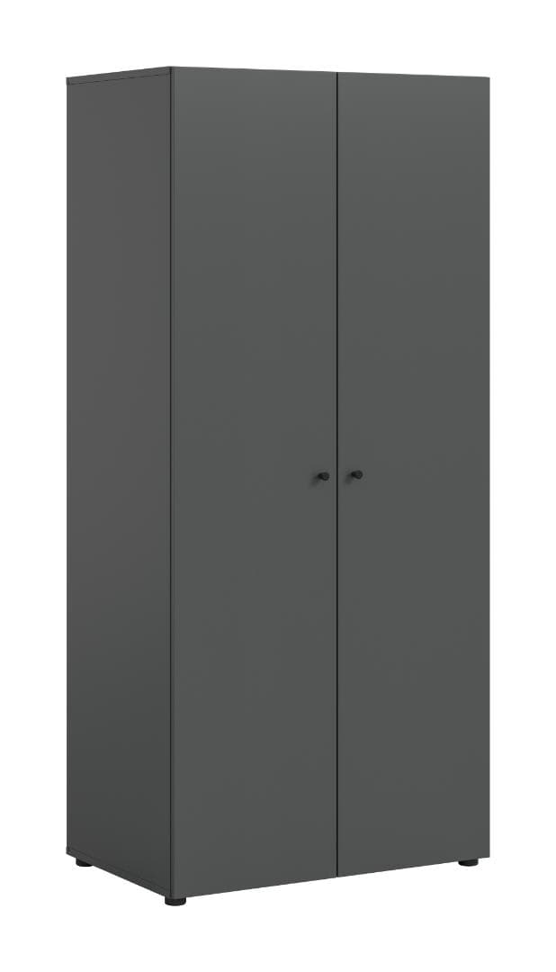 Darwin Kleiderschrank 2 Türen Anthrazit.