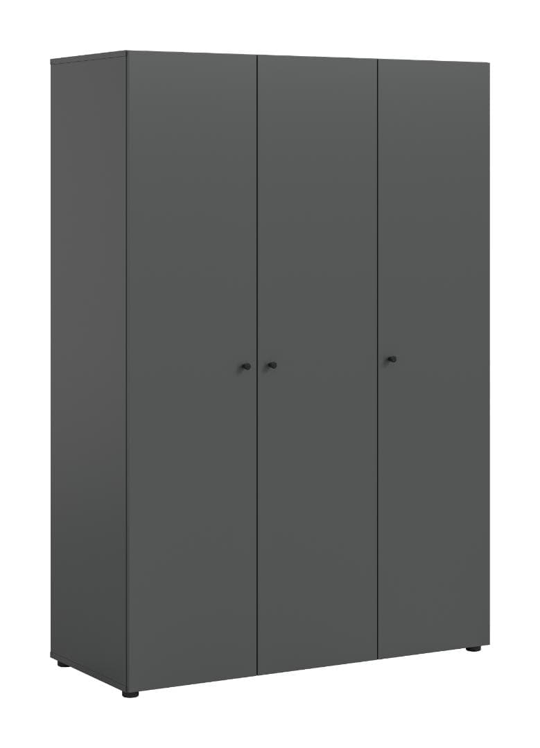 Darwin Kleiderschrank 3 Türen Anthrazit.