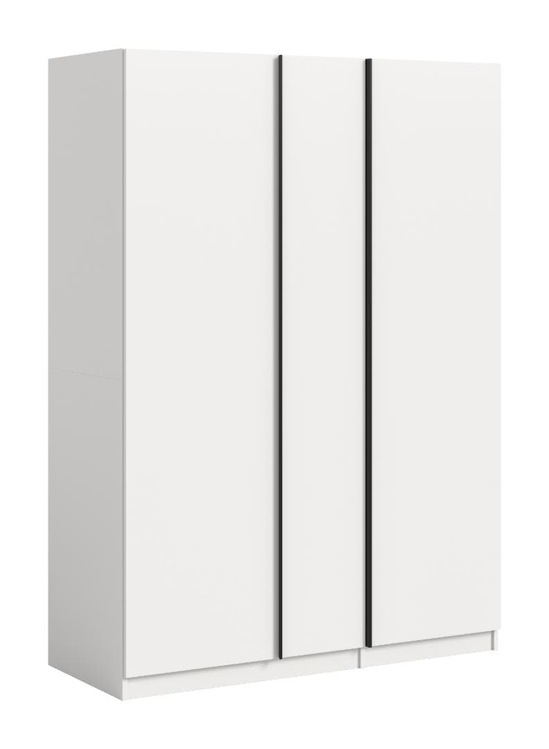 Oakland Kleiderschrank 3 Türen weiß.