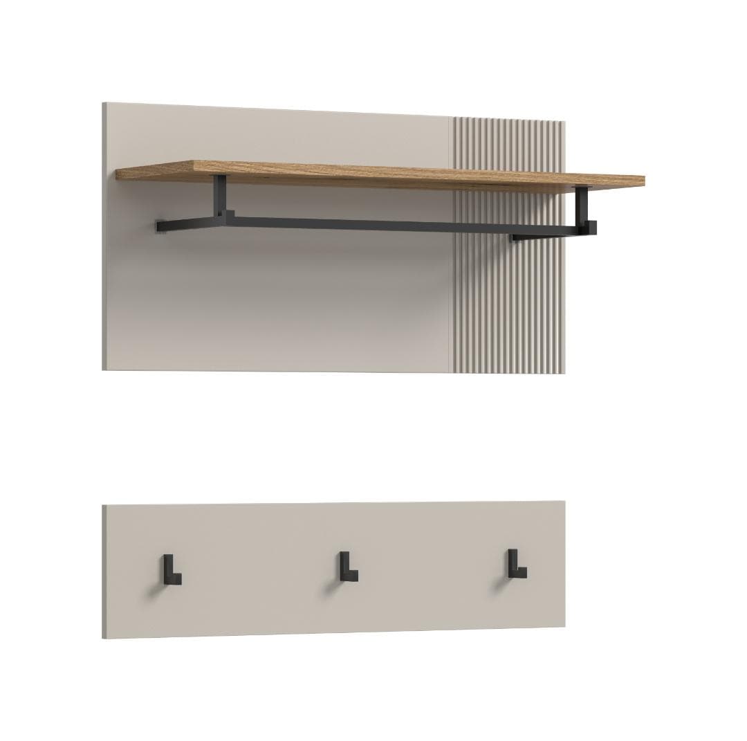 Slide Wandgarderobe 3 Haken Kaschmir Dekor.