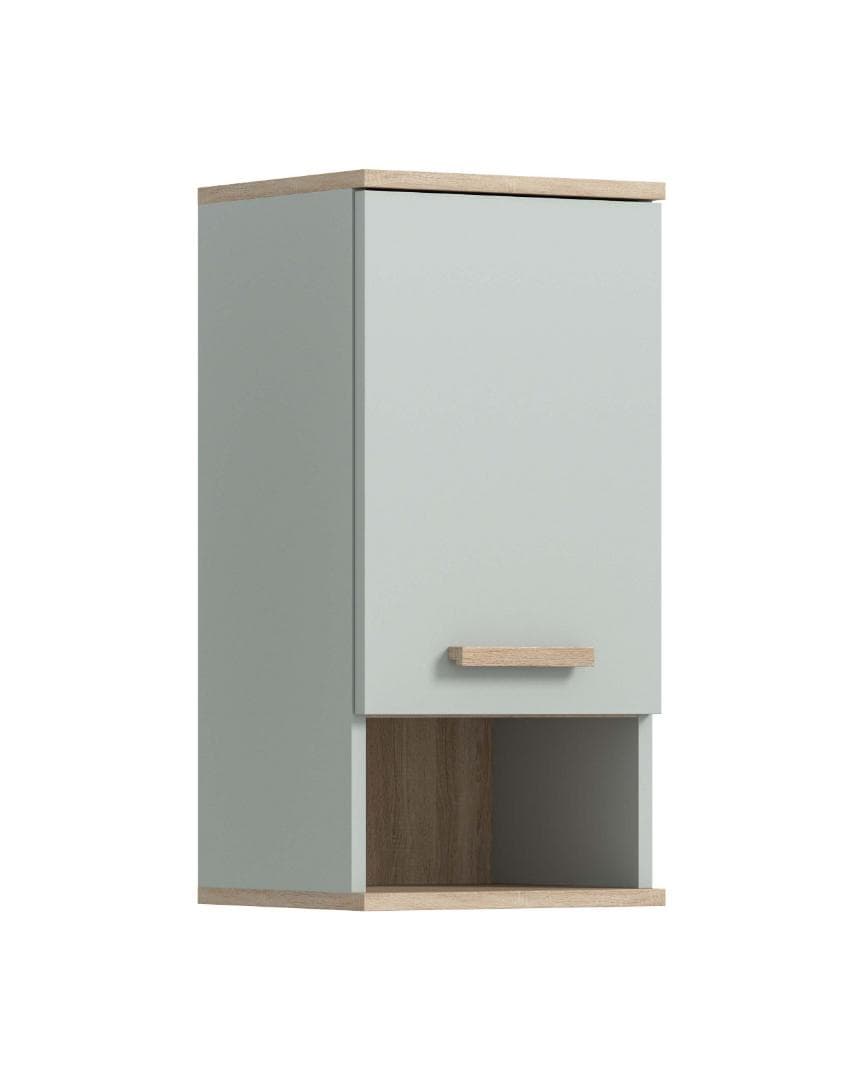 Star Badschrank wandhängend, 1 Tür, 1 Regalboden hellgrün.