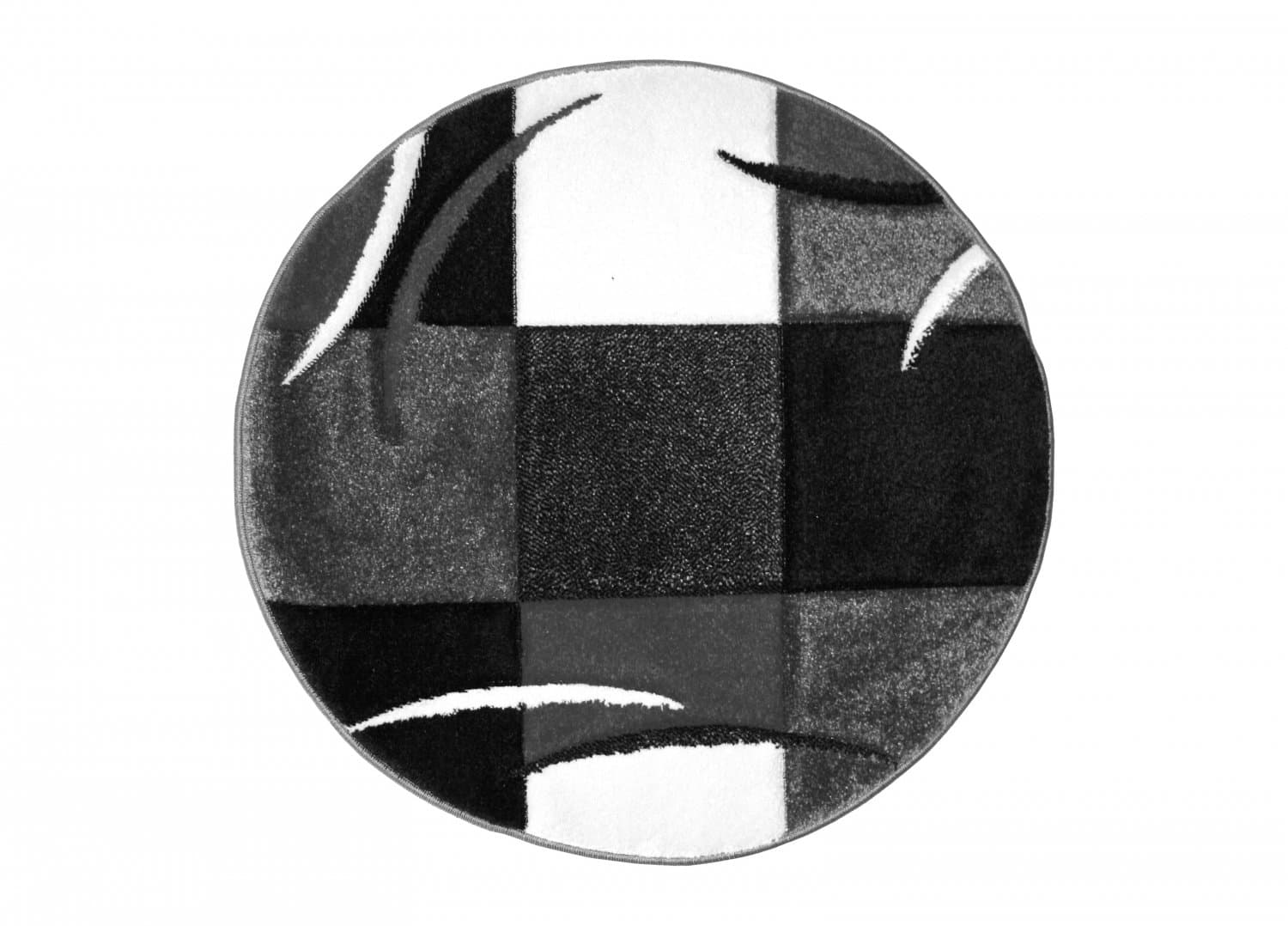 Wilton-Teppich - London Patch (schwarz) (Größe: 80 x 150 cm)
