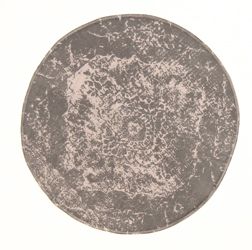 Flickenteppich - Cassis (rund) (grau) (Größe: Ø 120 cm)