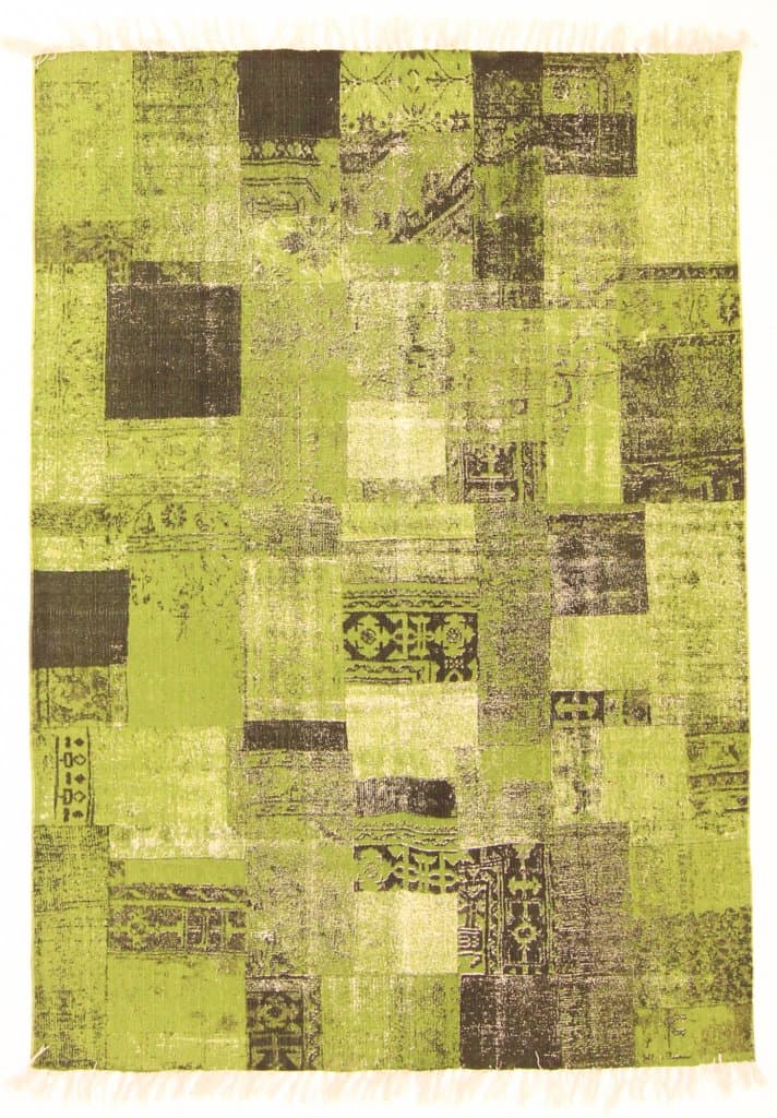 Flickenteppich - Devenport (grün) (Größe: 70 x 250 cm)