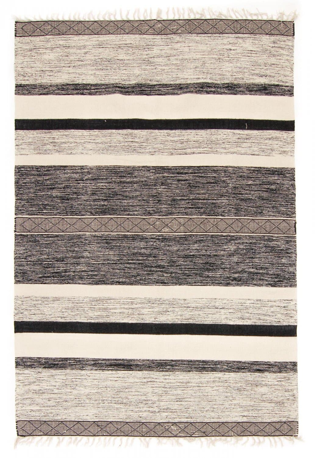 Flickenteppich - Nikita (grau) (Größe: 70 x 300 cm)