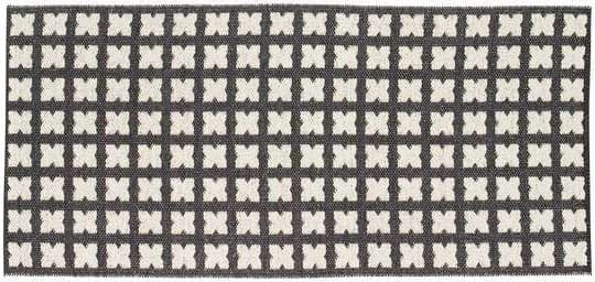 Kunststoffteppiche - Der Horred-Teppich Cross (schwarz) (Größe: 200 x 200 cm)