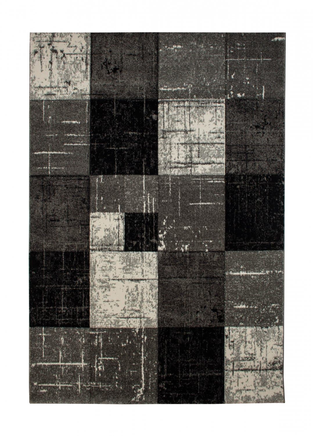 Wilton-Teppich - London Square (schwarz) (Größe: Rund 160 cm)