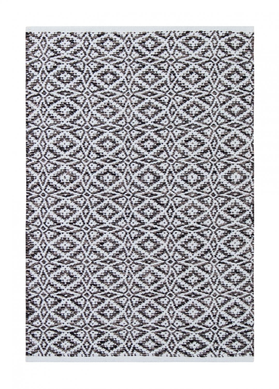 Flickenteppich - Koster (schwarz) (Größe: Rund 80 cm)