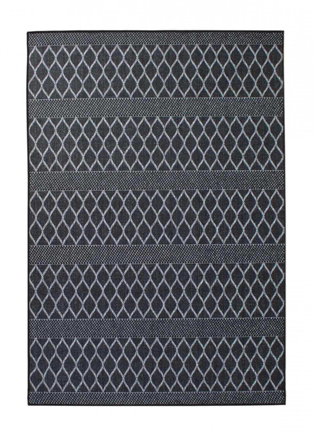 Wilton-Teppich - Lissabon (schwarz) (Größe: 50 x 80 cm)