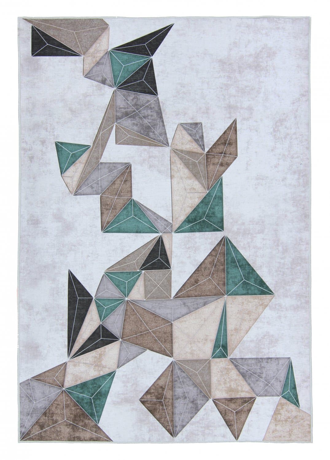 Wilton-Teppich - Feres (grau/beige/bunt) (Größe: 130 x 190 cm)