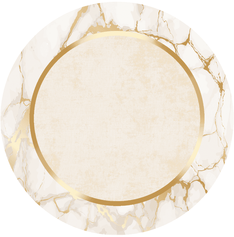 Rund Teppich - Cerasia (beige/weiß/gold) (Größe: Ø 180 cm)