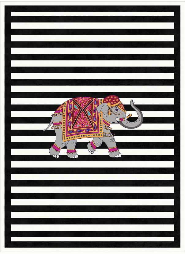 Wilton-Teppich - Develi (schwarz/weiß) (Größe: 160 x 230 cm)