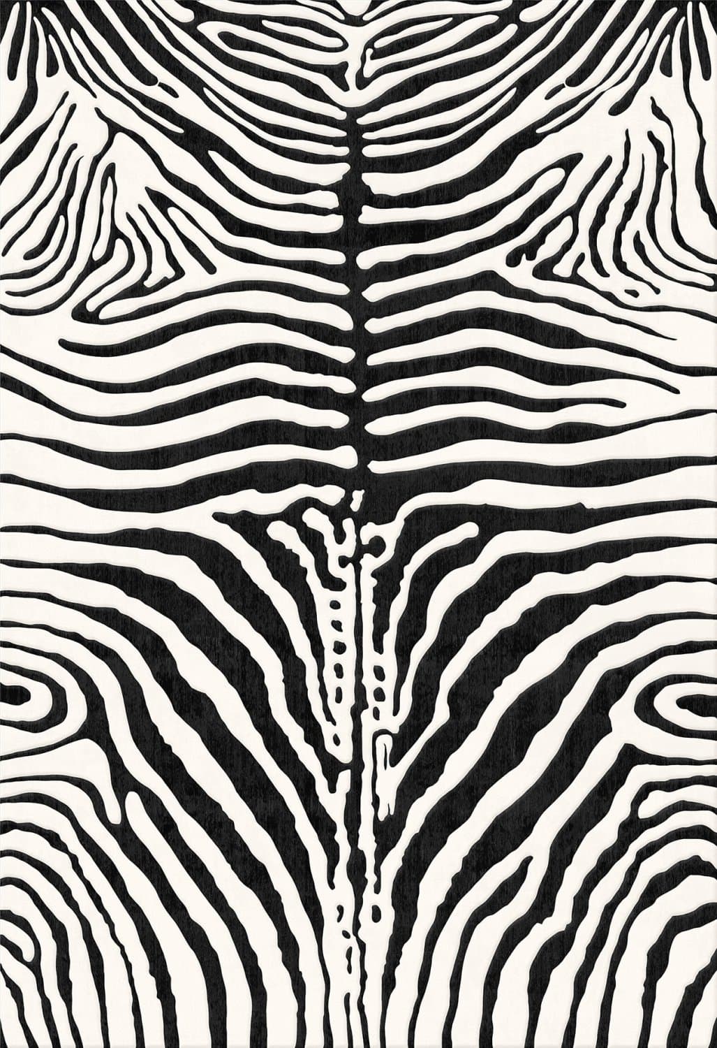 Wilton-Teppich - Zebra (schwarz/weiß) (Größe: 200 x 280 cm)