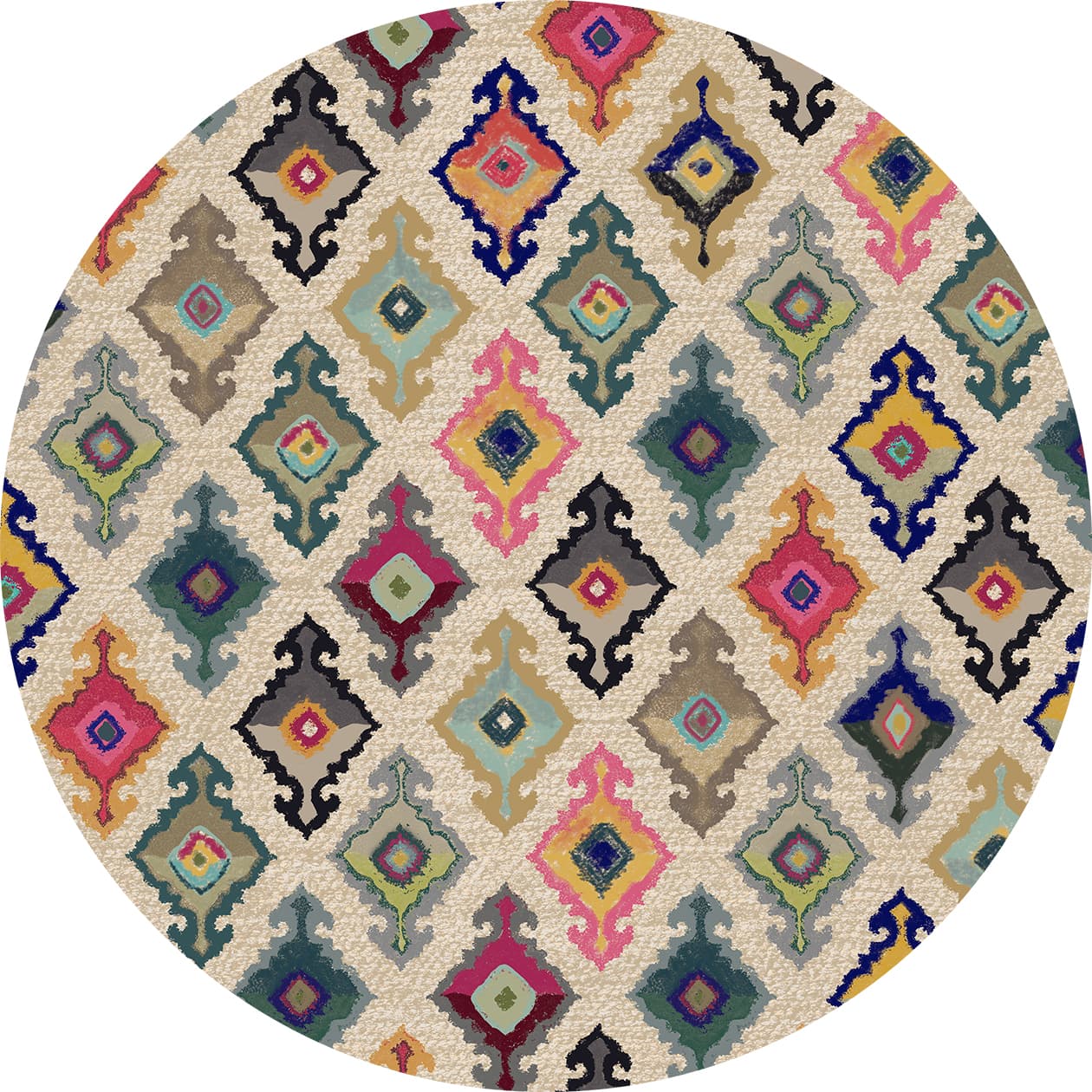 Rund Teppich - Isparta (multi) (Größe: Ø 240 cm)