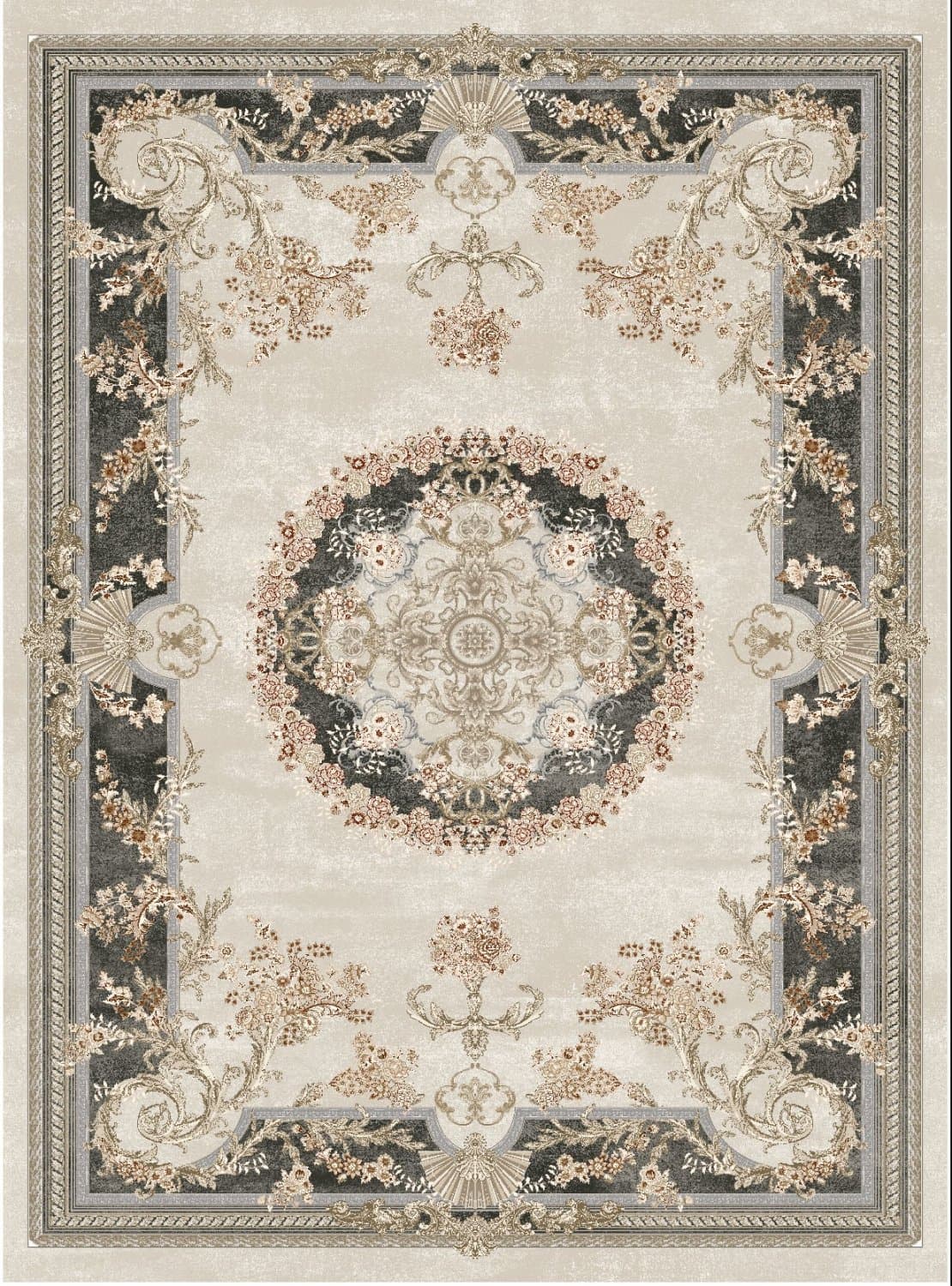 Wilton-Teppich - Marand (grau/beige) (Größe: 130 x 190 cm)