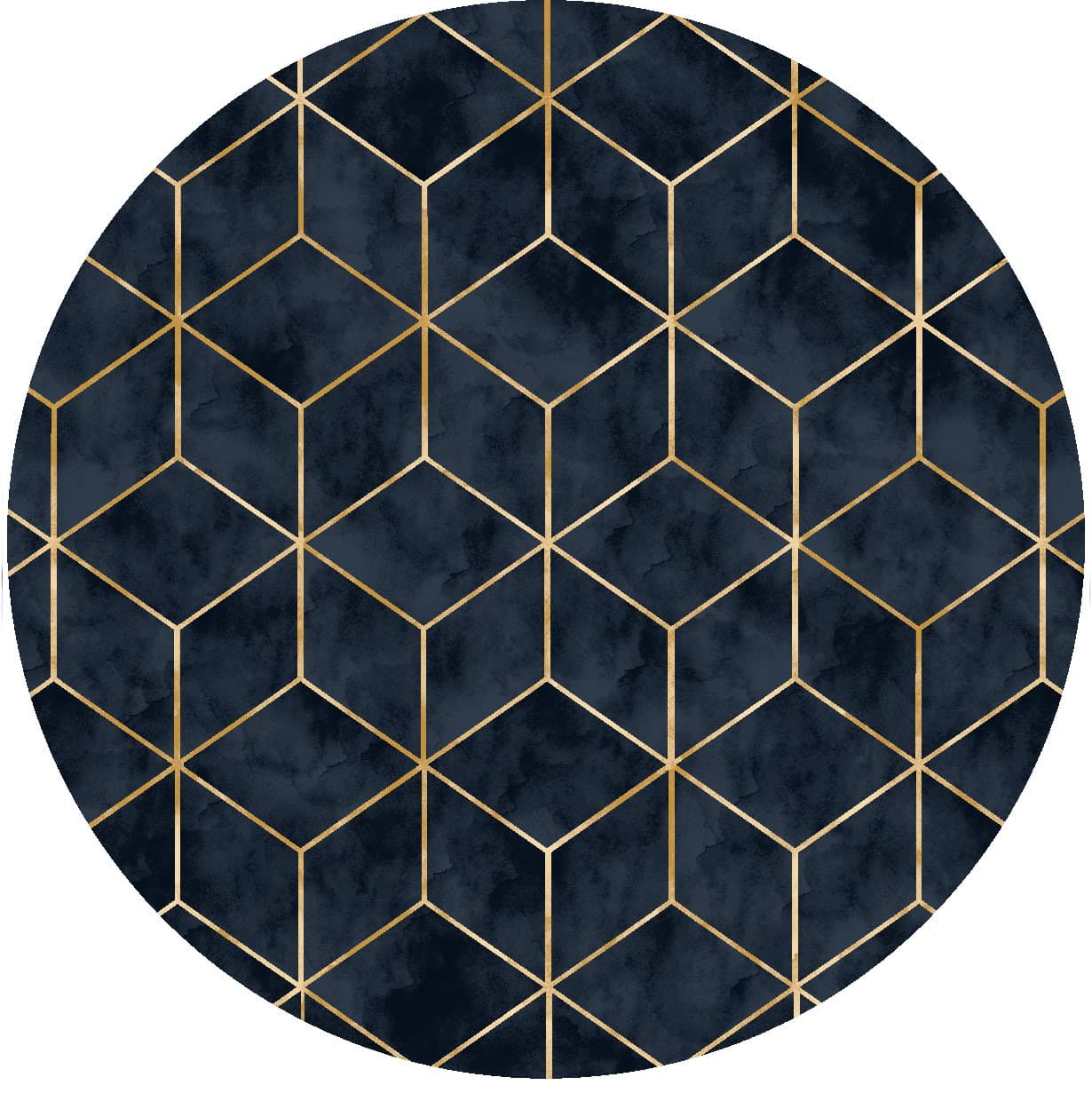 Rund Teppich - Remy (dunkelblau) (Größe: Ø 120 cm)