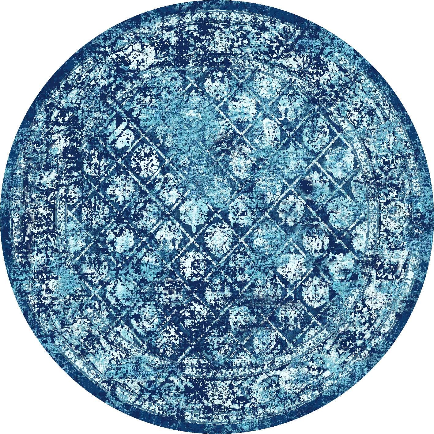 Rund Teppich - Douz (blau) (Größe: Ø 200 cm)