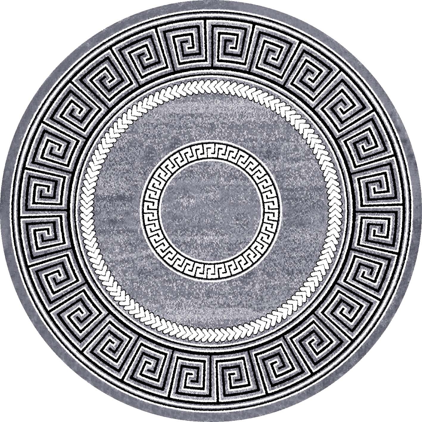 Rund Teppich - Ankara Versace (grau) (Größe: Ø 200 cm)