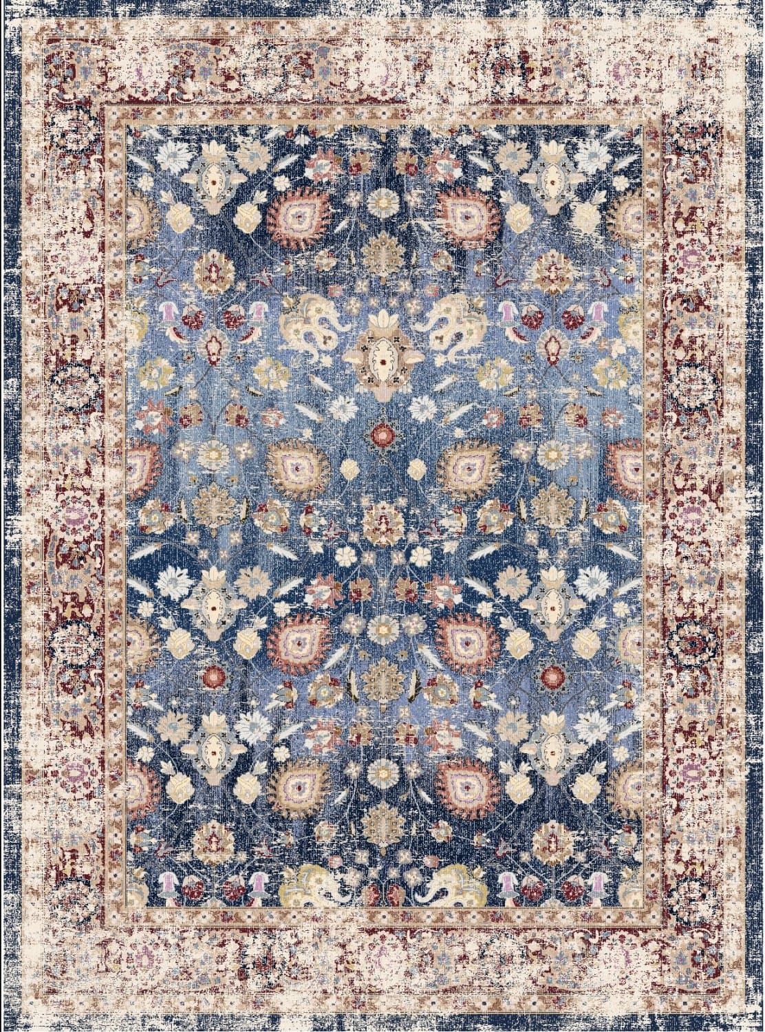 Wilton-Teppich - Bouhjar (dunkelblau/multi) (Größe: 160 x 230 cm)