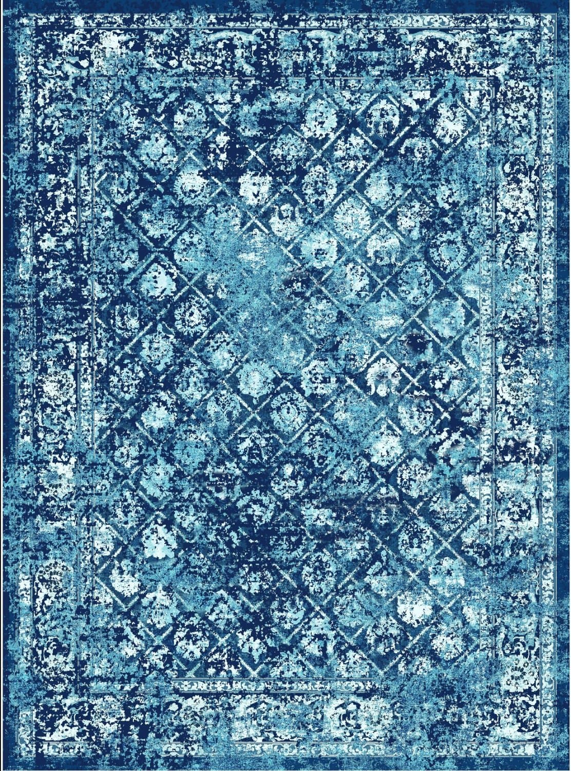 Wilton-Teppich - Douz (blau) (Größe: 160 x 230 cm)