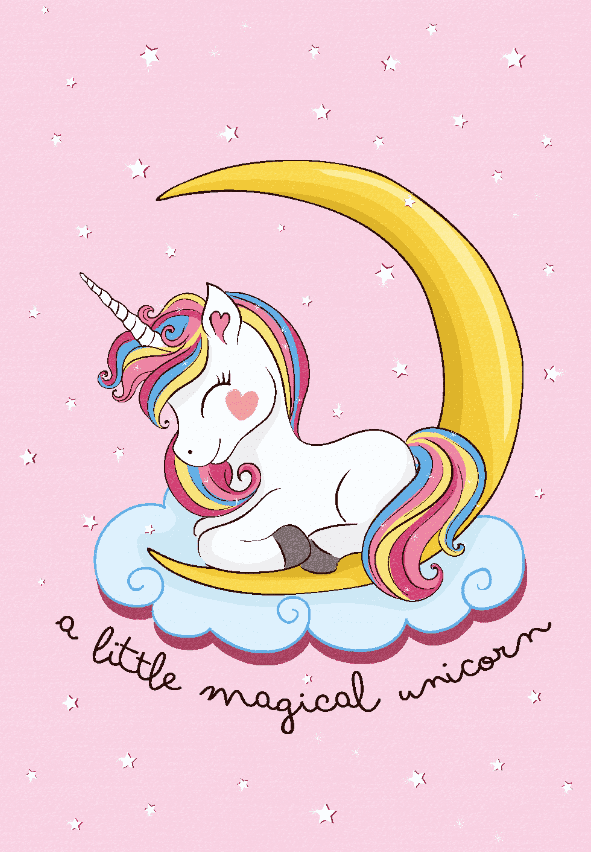 Kinderteppich - Magical Unicorn (rosa) (Größe: 120 x 170 cm)